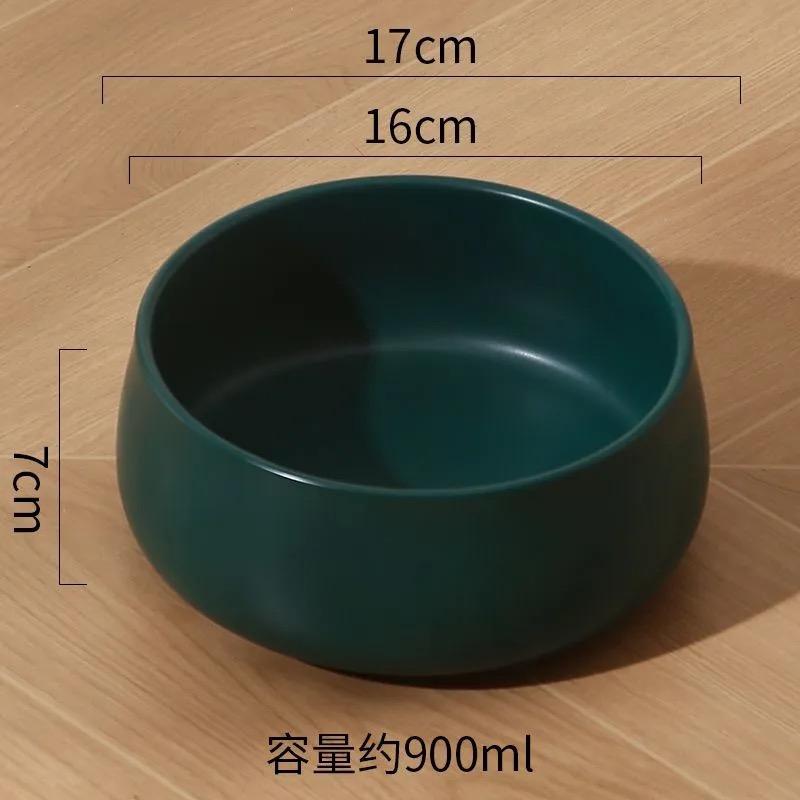 Buddha Series Ceramic Water Bowl for Cat And Dog, Overturn Proof Diagonal Anti Slip Large Capacity Tableware, Pet Supplies , 1Pc