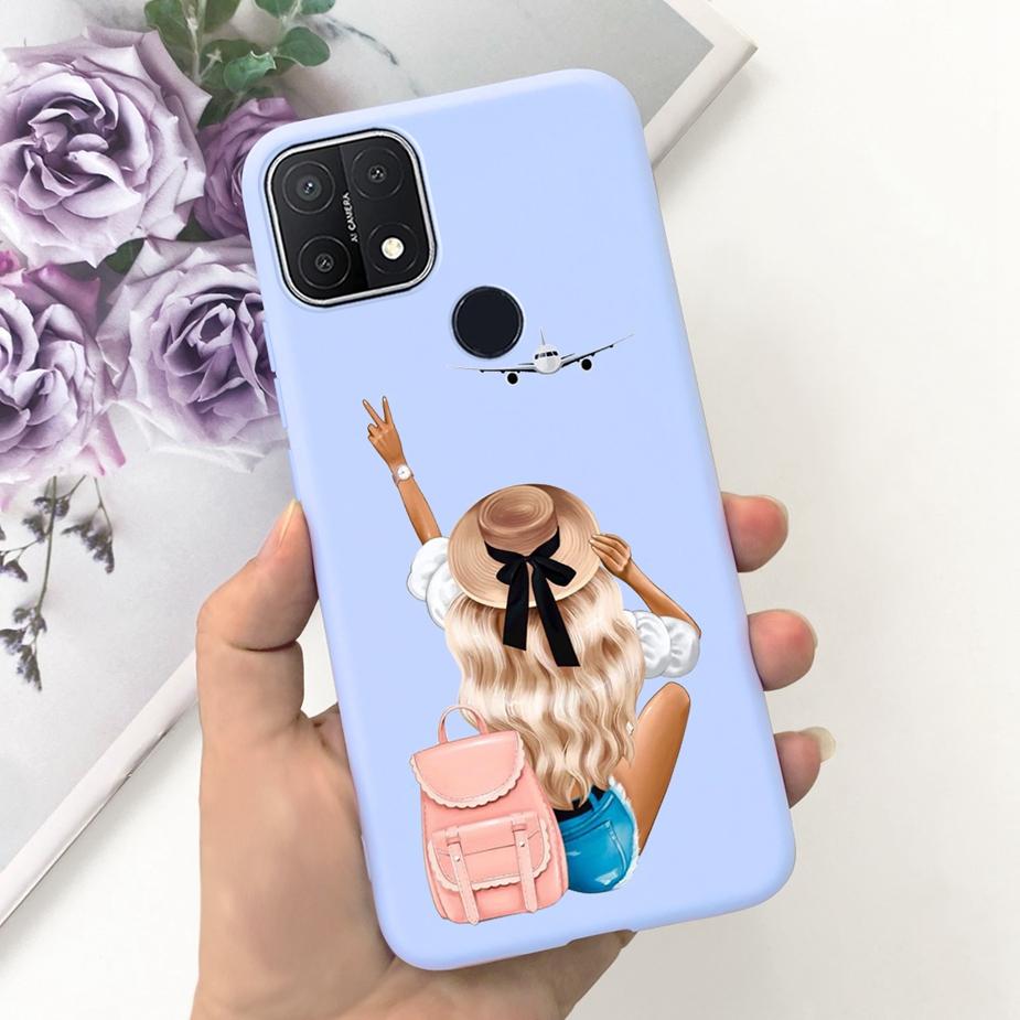 For Oppo A15 Case Oppo A15s CPH2179 Cute Fashion Candy Painted Cover Soft TPU Phone Case For Oppo A15 A 15 s OppoA15 Full Bumper