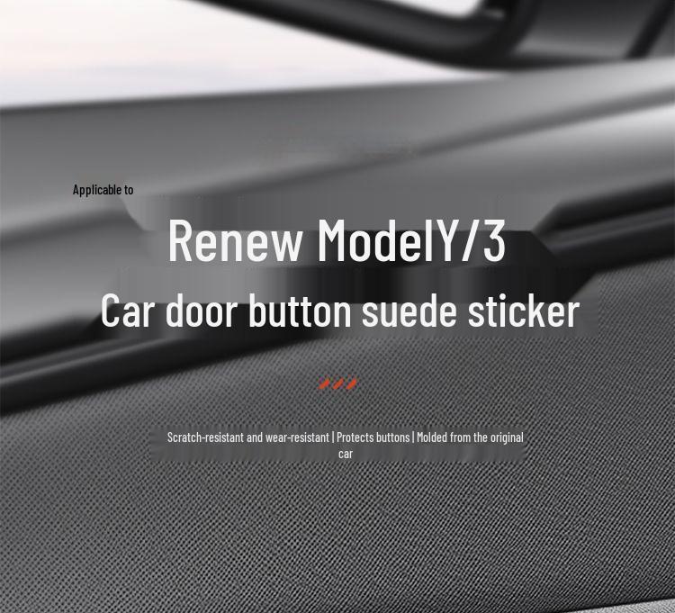 Tesla Model 3/Y Door Button Stickers - New Version Interior Protective Patches