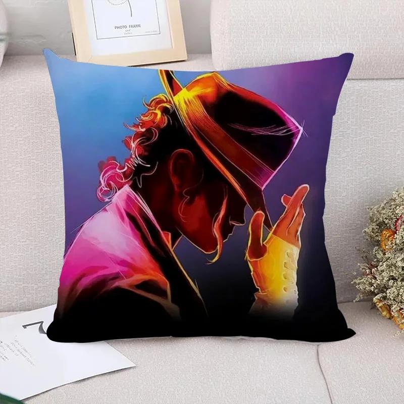 Dekorativní povlak na polštář Michael Jackson 40x40 Potah na polštář 40x40cm Povlaky na polštáře Polštáře na postel pro obývací pokoj Polštáře na pohovku Polštář