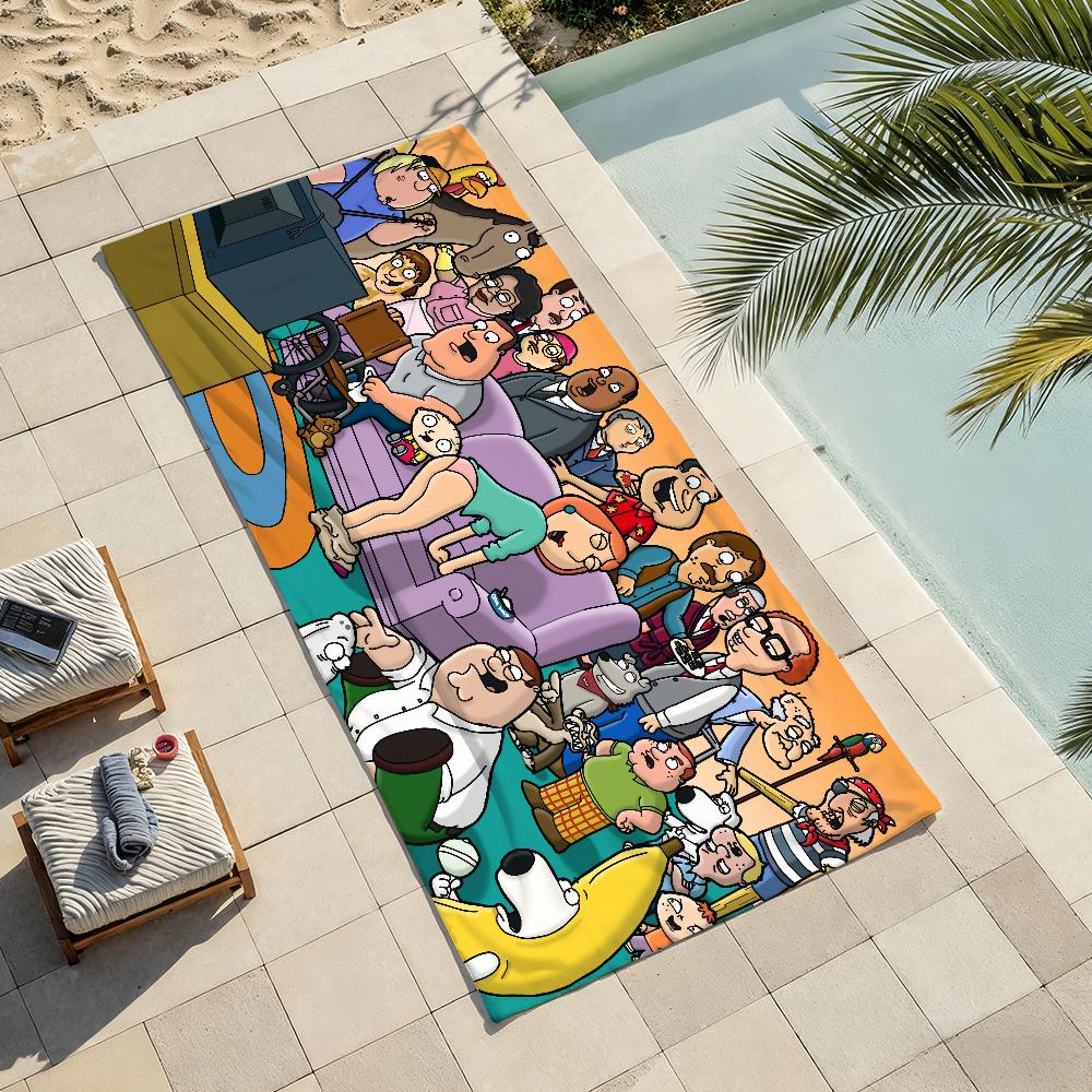 Cartoon F-Family G-Guy Towel Shower Sauna Travel Spa Quick Dry Gym Accessories Soft Large Beach Towels