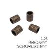 Concentric Circle Pattern Tube Spacer Beads Metal Loose Beads For Bracelet Necklace Hair Jewelry Craft Accessories For