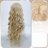 Harajuku Long Blonde Cosplay Wig 28inch Lolita Wig with Bangs Princess Curly Wavy Wig  Carnival
