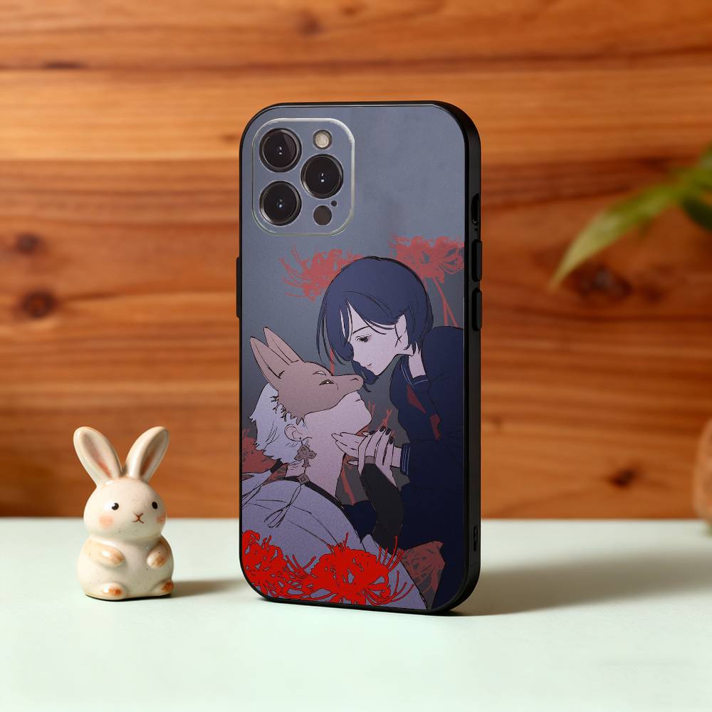 Mr. Masked Fox and the Female Student Phone Case For iPhone17,16,15,14,13,12,Plus,Pro Max, 5G Others Soft Black Cover