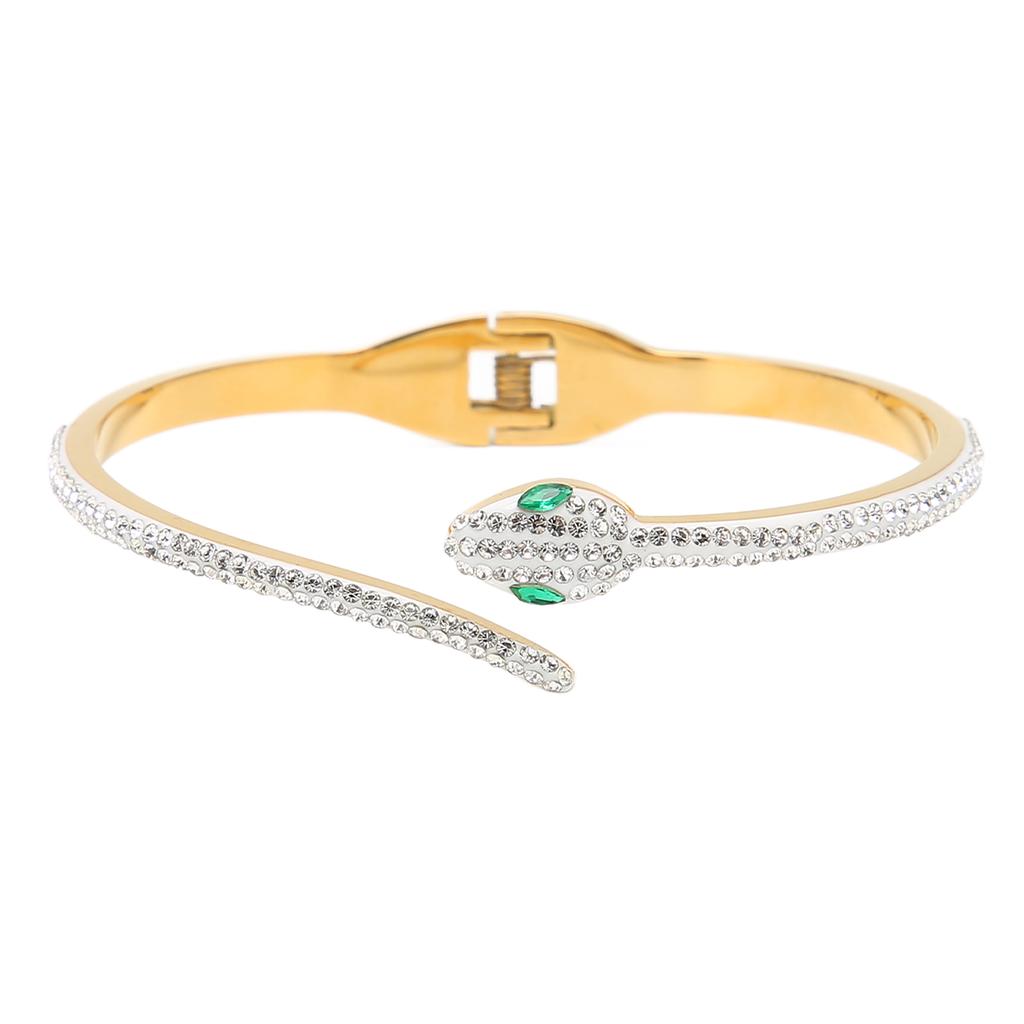 Open Clasp Hinged Bracelet Classic Embed Rhinestones Love Friendship Bracelet for Teen Her Him