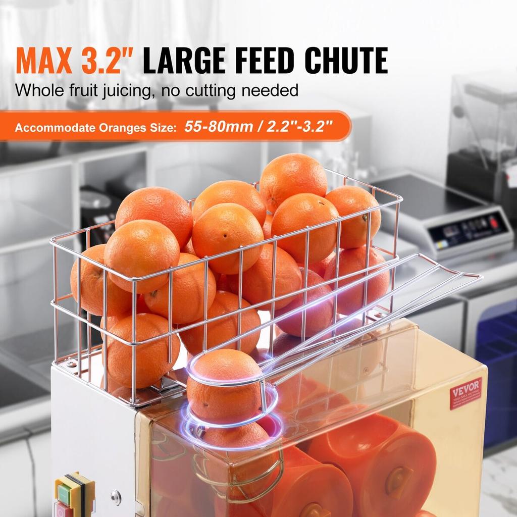 Commercial Orange Juicer Machine 120W Juice Squeezer Extractor Water Tap