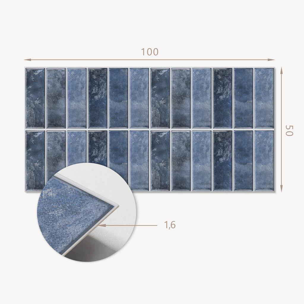 Naklejany Panel Pcv Z Motywem Idealny Do Przedpokoju 100X50 Cm Pionowe Modne Płytki