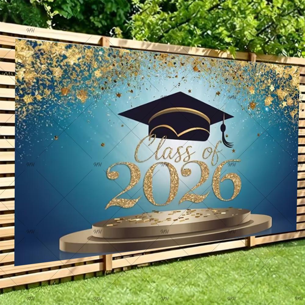 Congratulatory Graduatio Celebration Theme Party Decoration Background Graduates Backdrop Photography Studio Props Student Gifts