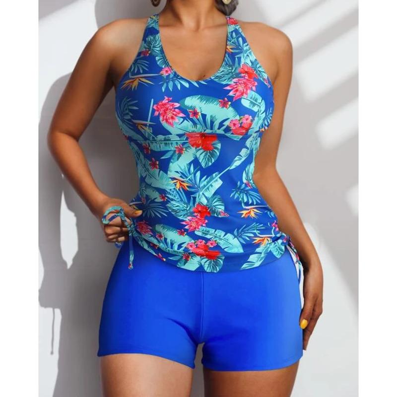 

Summer 2026 Swimsuits Closed Tankini Sets Female Swimwear Push Up Beach Wear Two Piece Bathing Suits Pool Women s Swimming Suit XL