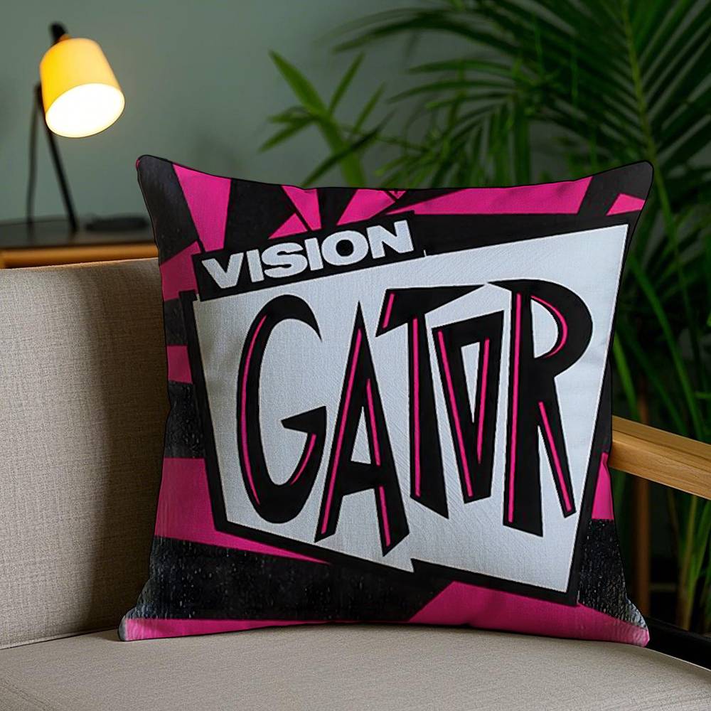 V-Vision S-Street W-WearS Pillow Case Office Sofa Dorm Chair Back Short Plush Double-sided Printing Home  Cushion Cover