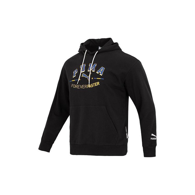 PUMA Team Graphic Hoodie  Black  Men s 622274-01 L