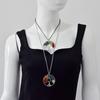 Cross-Border Natural Jade Tree of Life Necklace with Seven-Colored Crushed Stone Crystals
