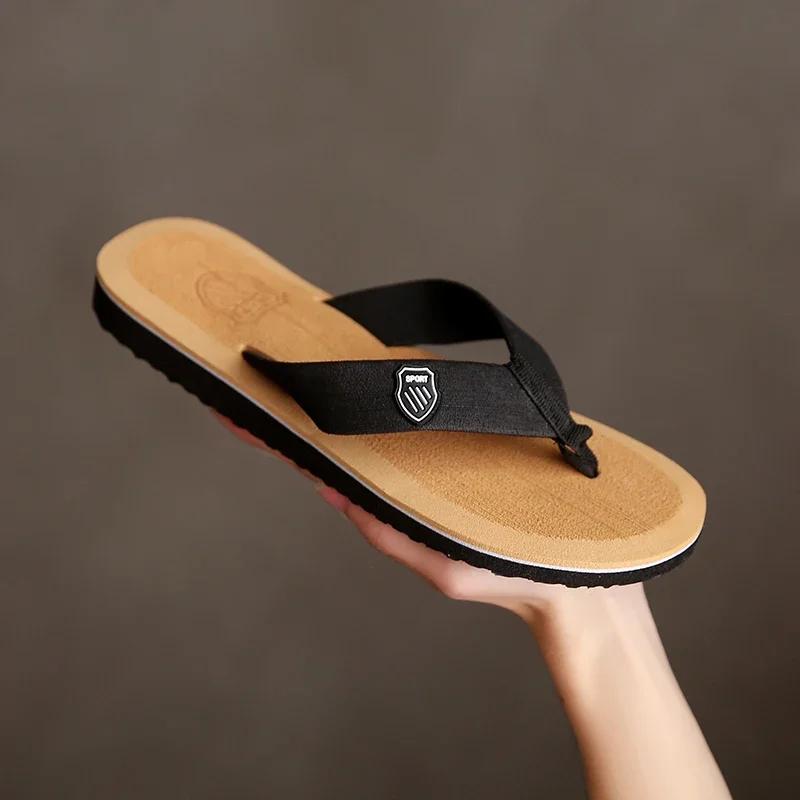 Men's Genuine Leather Sandals Men's Platform House Slippers Man Summer Man Flip Flops Genuine Mens Slipper Flip-flops Shoes Flop