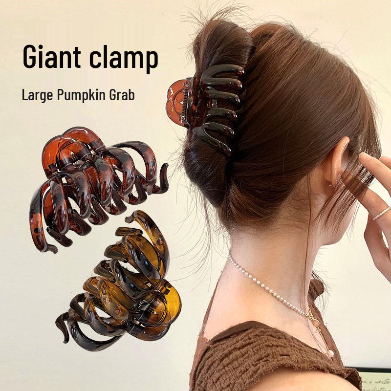 

Large Super Grip Pumpkin Claw Clip for Thick Hair - Shark Style Updo Hair Clip 2025