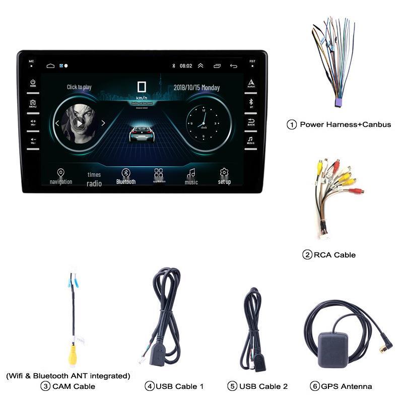 9-Inch Dual-Sided Touchscreen Android Car Navigation System with Reversing Camera