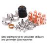 24pcs IPT40 Plasma Tips Kit Tip Electrode Kit Torch Plasma Cutting Shield Cap for YESWELDER CUT 55DS Pro CUT 65DS Plasma Cutter