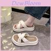 Stylish Summer Womens Flat Sandals Chic Thick Sole Beach Shoes For Fashionable Outfits