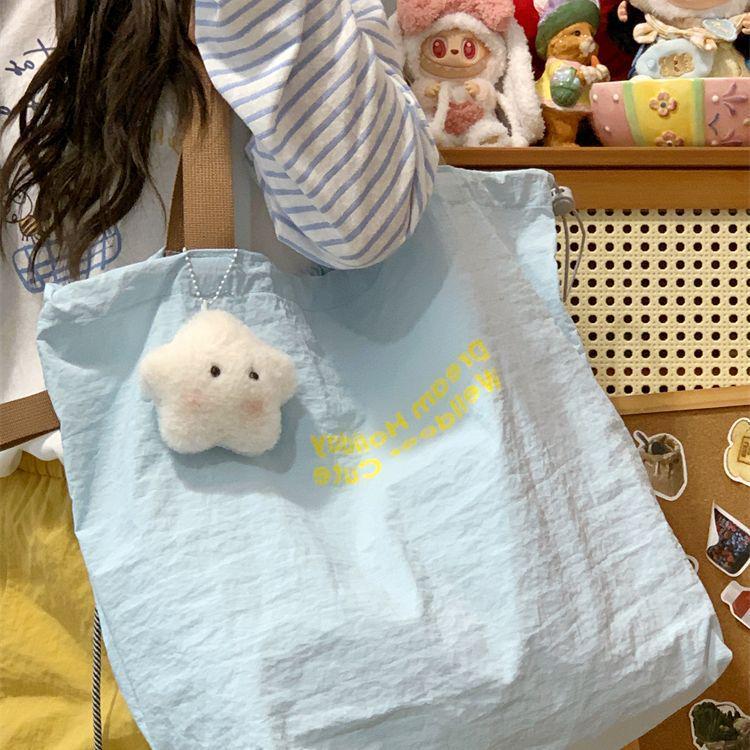 2025 Prosty Dojazd Torba Płócienna na Jedno Ramię - Duża Pojemność, Lekka, Casualowy Design dla Studentów