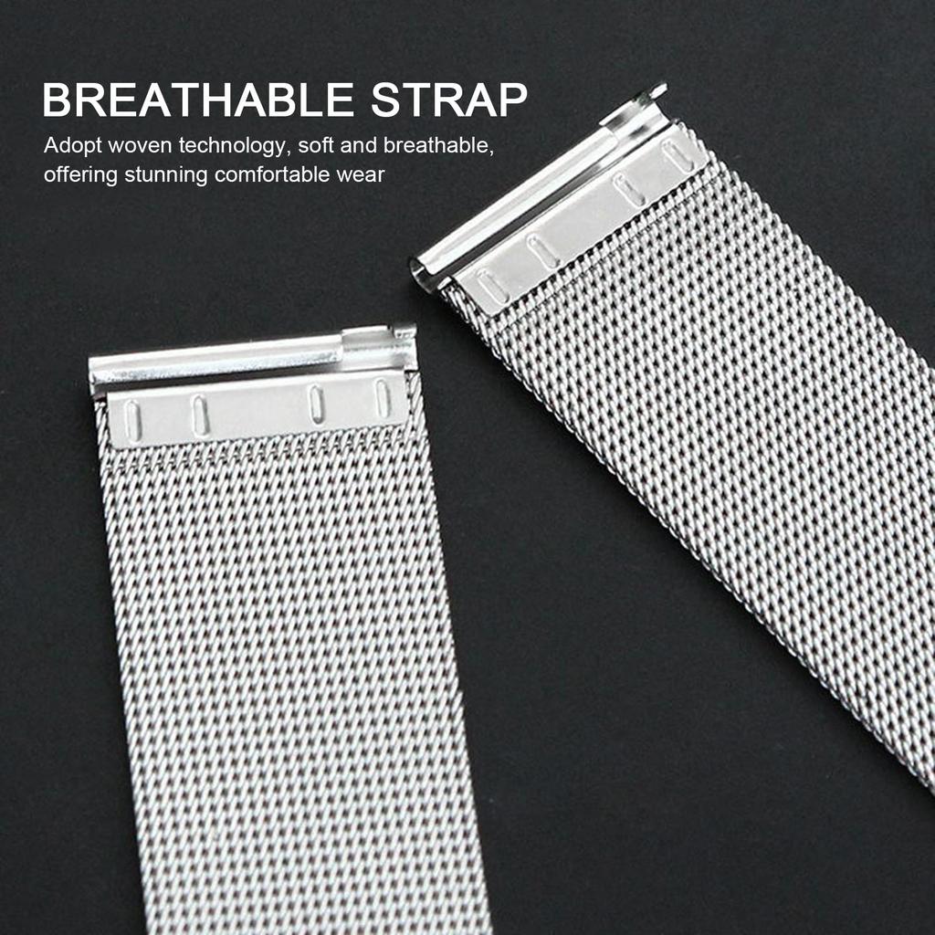 22mm Stainless Steel Watch Bands Quick Release Mesh Strap Replacement Metal Wristband with Belt Buckle Sport Bracelet
