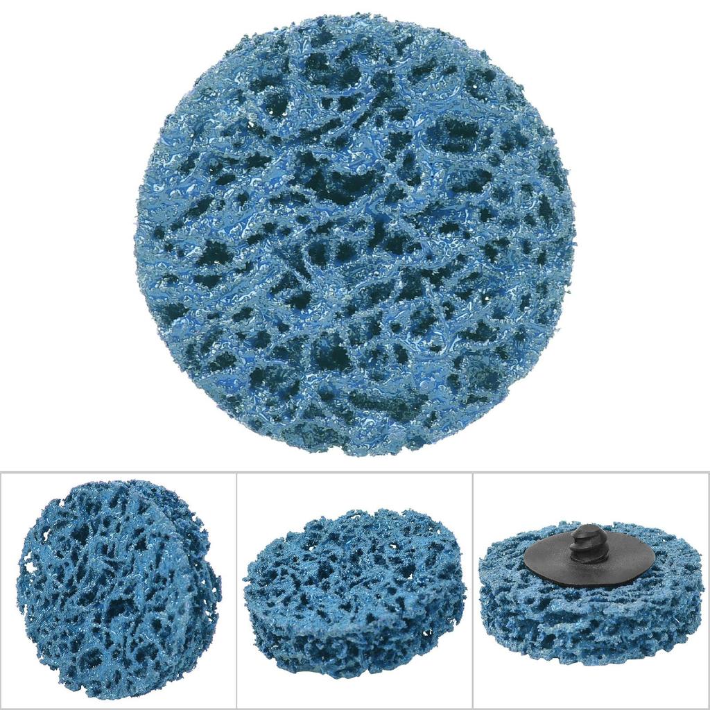2inch 50mm Poly Strip Polishing Disc Roll Lock Grinding Wheel Rust Paint Remover (Blue)