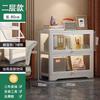 Modern Clear Acrylic Book Cabinet with Doors Dustproof Display Shelving Unit Multi-Function Storage Organizer for Living Room