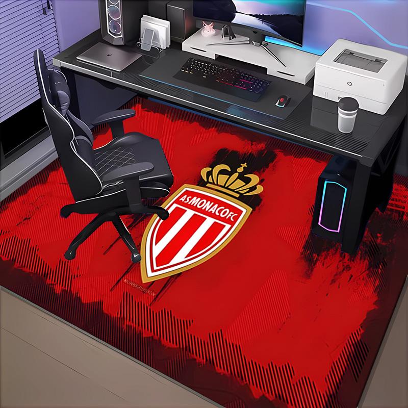1PC As Monaco Crest Floor Mat for Living Room, Game Rooms, Office, Bedroom, Office Floor Mat Playful Design, Christmas fan gifts