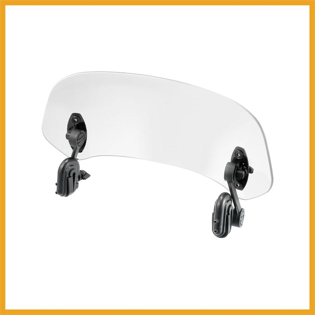 28.5cm Motorcycle Windshield Motorcycle Wind Deflector Clear Lens Adjustable Clip Windshield Extension Universal Fit for Most Motorcycle Scooter