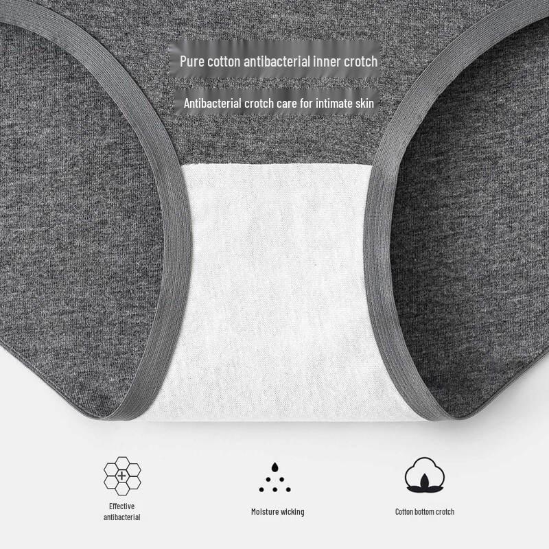 Neixiaoban Women's 3-Pack Seamless Cotton Briefs with Antibacterial Crotch