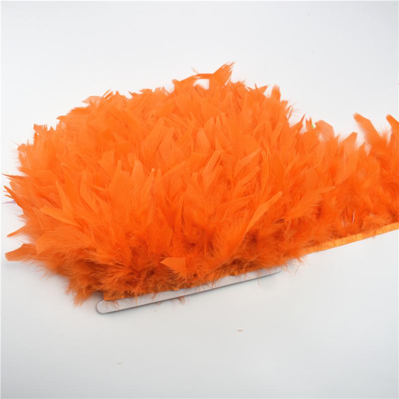 10Meters Fluffy Turkey Feathers Trim Fringe Ribbon Marabou Feather On Tape Fringes Sewing Trimmings DIY Clothes Dress Decoration