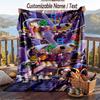 The Amazing Digital Circus Flannel Blanket, Personalized Custom Name Text, Soft Warm Plush Throw Blanket For Gift