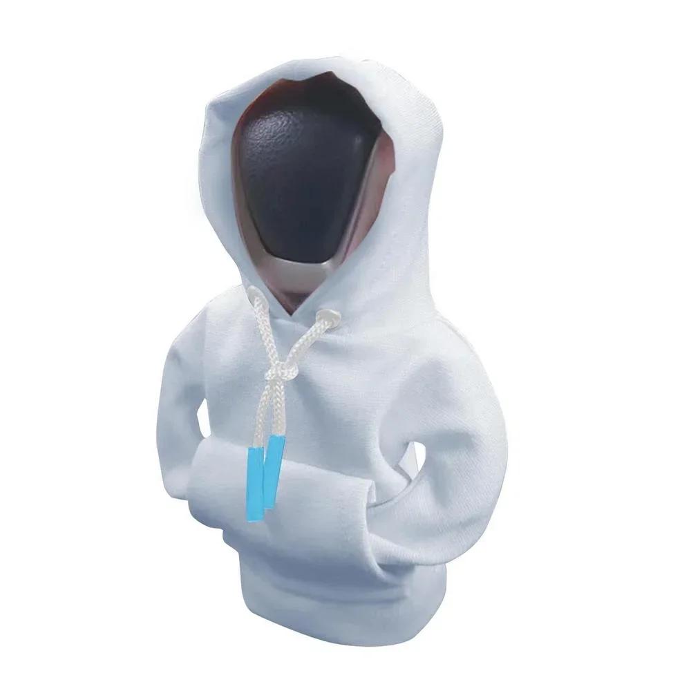 Fashion Hoodie Car Cute Cartoon Gear Shift Knob Cover Gearshift Handle Gear Lever Decorative Hoodie Cover Auto Interior Accessor