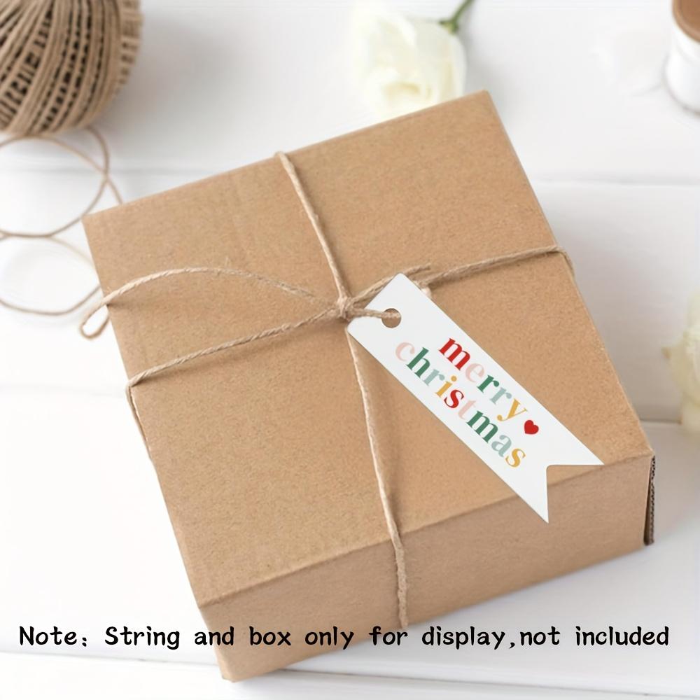 100pcs Merry Christmas Dovetail Hanging Tags - For Holiday Decorations, Family & Friends, Christmas Decorations