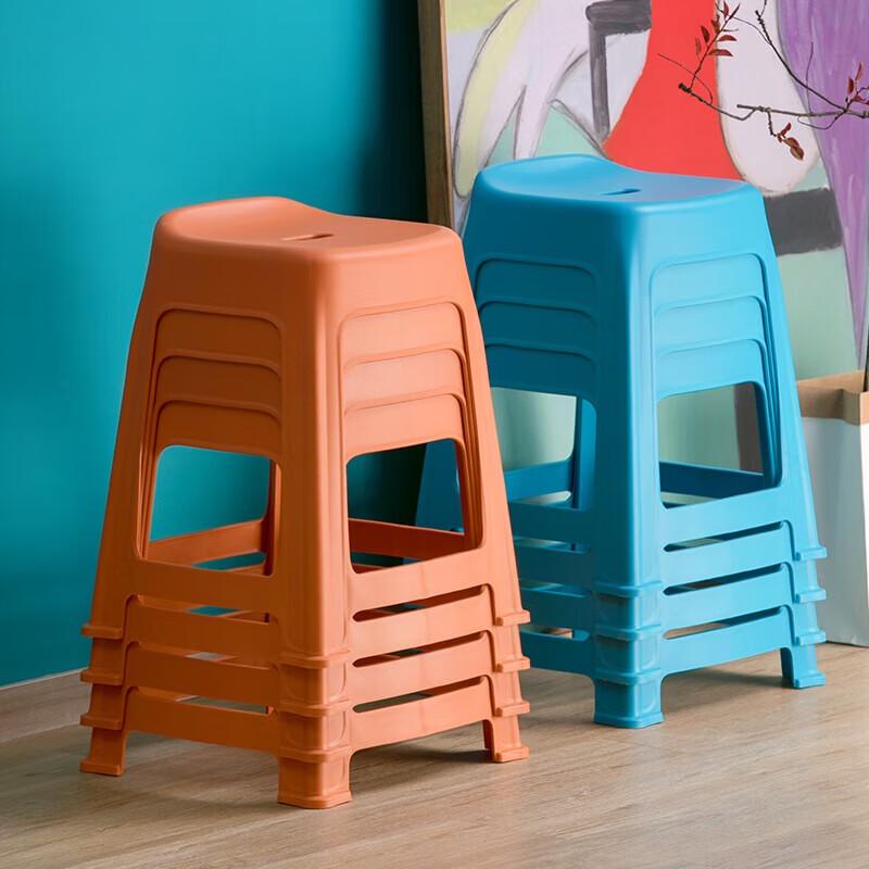 CHAHUA Plastic Anti-slip Shell High Stools (4-Pack)