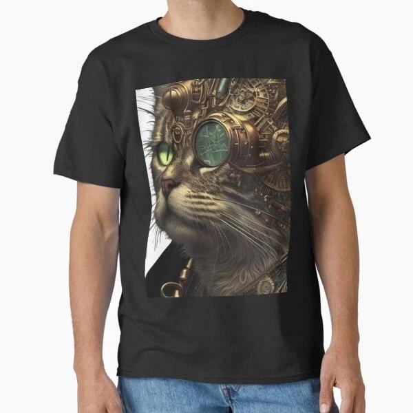 Steampunk Animals Mechanical Cats 11 Classic Made In UsaAus TShirt S2xl S