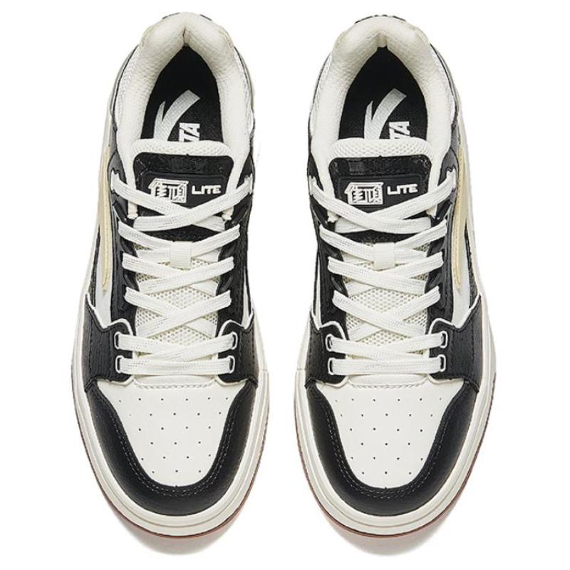 Anta Street Naughty LITE Durable Breathable Low-Top Skateboard Shoes Women's White Black Sneakers 122438052-3