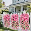 4 Bundles  Artificial Morning Glory Flowers Outdoor Fake Wildflowers For Garden Porch Home Hanging Decor Spring Summer