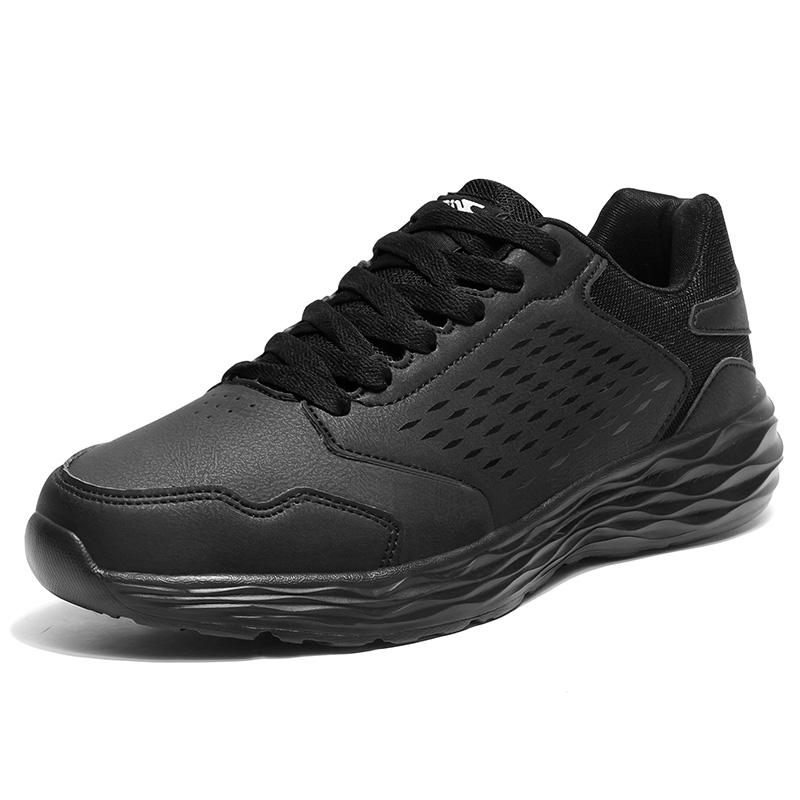 Mens Sports Shoes New Lightweight Snug Leather Casual Sneakers Retro Trendy Anti Slip Training Flat Running Shoes for Man