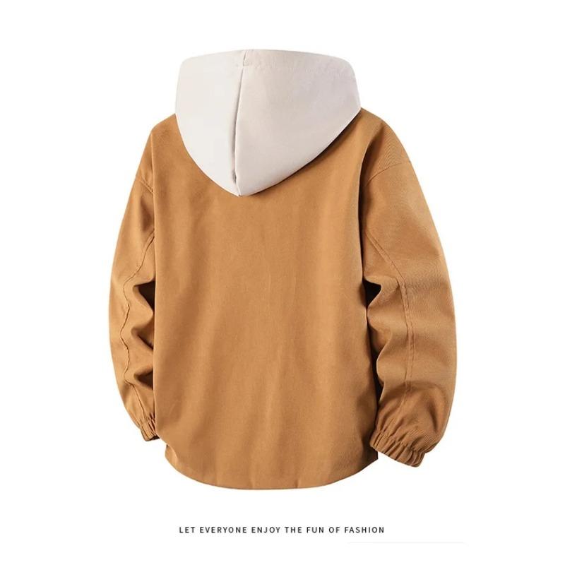 Brand New Hooded Warm Jacket Men Casual Hooded Jackets Multi Pocket Waterproof Trend Style Jacket Windproof Men New Jacket