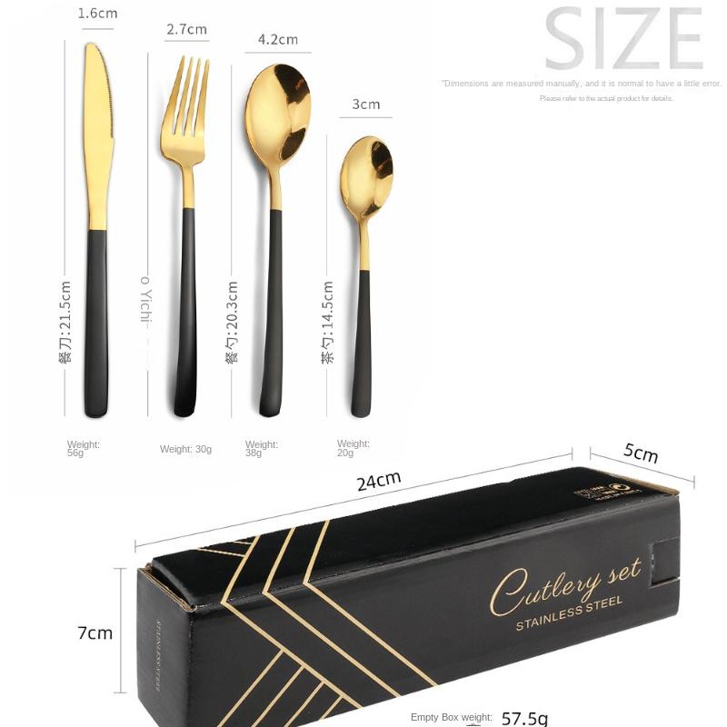 HANYANG Stainless Steel Tableware Family Hotel Supplies Steak Knife, Fork and Spoon Set Western-style Tableware