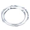 8/10/12Inch Heavy Duty Rim Guard Drum Hoop Rim Protector Hoop Silencers Snare Drum Hoops Replacement Silver-Plated Iron Frame