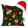 Cushion Covers Printed Cushion 30.48 Cm with Filler and Santa Cap Christmas Decorations for House