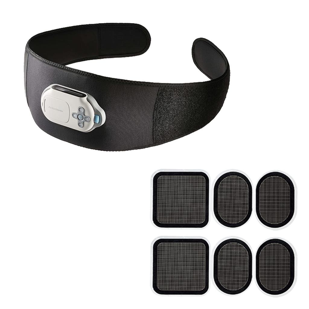 Shop Japan Active Slender Ab Belt, 2-Pad Set, Belt-Type EMS Device for Abdominal Muscles, Diet, and Muscle Training [Authentic] ACT-AM01 Black