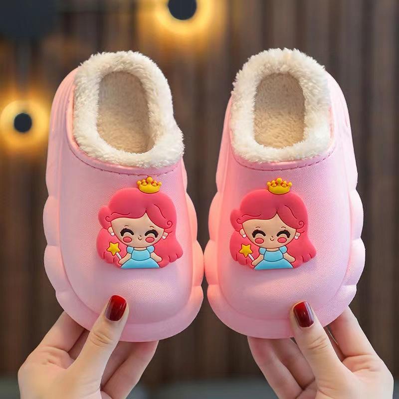 

Girls Shoes, Cotton Shoes, Slippers, Cute Cartoon Design, Thick Padding, Soft Sole, Anti-slip Function 24-25