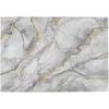 Placemats Set of 6, Abstract Texture White Marble Gold Veins Dining Table Mats Non Slip Vinyl Placemat Kitchen Heat Resistant Washable