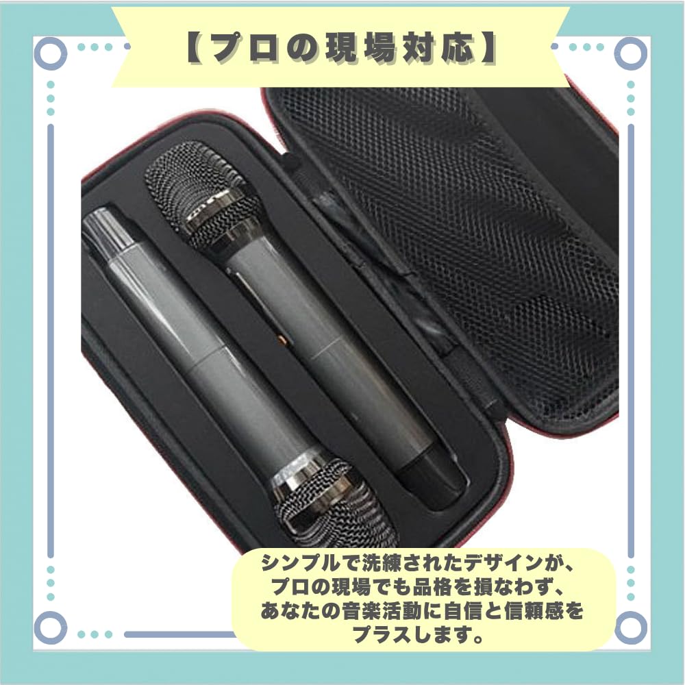 ideastore Microphone Case, Portable Storage, Holds 4 Microphones, Shock Absorption, Protective Bag, Black