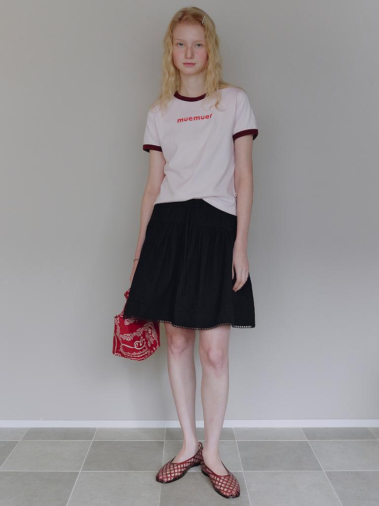 Mwimwieleu Pintuck Banding Mini Skirt Mu2634Sk309M