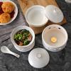 ZISIZ Gold-Rimmed Bird's Nest Stew Bowl with Stove Set