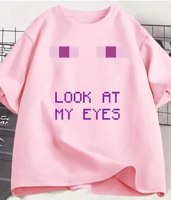 Enderunisex Eyes Game Tshirts Funny Design Unisex Short Sleeve T Shirt Casual Round Neck Loose Graphic Tees Harajuku Clothes