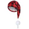 Men's Night Sleeping Cap Adjustable Stocking Cap Buffalo Plaid Santa Hat with Pom Ball Tassel for Winter Christmas Party Dwarf Gnome Costume