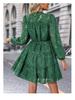 European and American Elegant Retro Lace Long Sleeve Dress - Multicolor Spring & Autumn Style